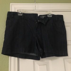 LOFT dark denim shorts